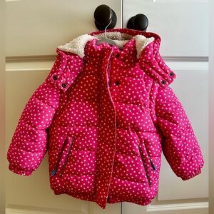 Mini Boden Pink Star Print Kids Jacket